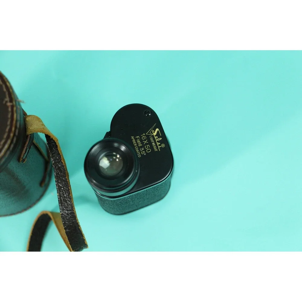 Vintage Solst Lightweight Monocular 16x50 Field 3.5 Amber Coated  Leather Case